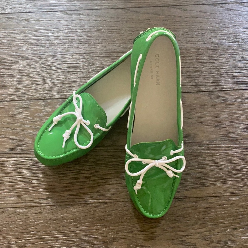 Cole Haan Patent Leather Boat Shoes